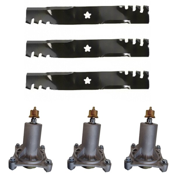 Aic Replacement Parts 48 Deck Rebuild Kit AYP Sears Craftsman Fits Husqvarna Poulan Mulching Blade Sp 532187292-SpindleBladeKit - main